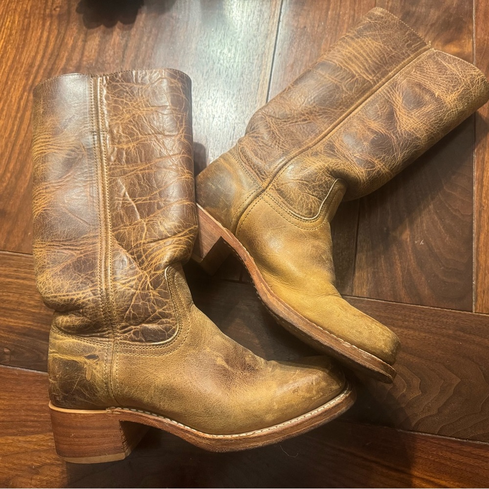 SOLD - Brown Leather Cowboy Boots